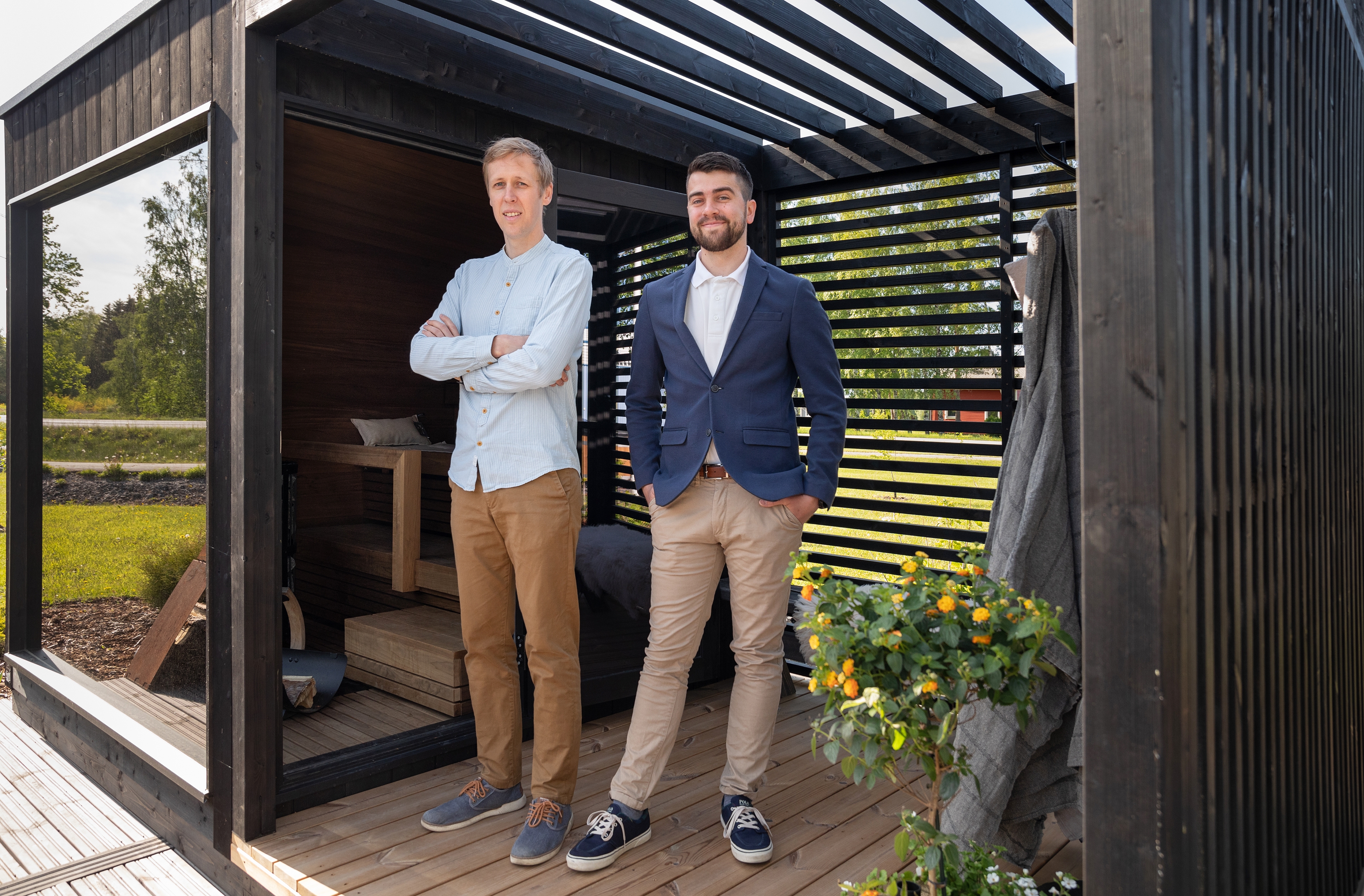 Jokipiin Pellavan Jussi Laurila ja Kiramin Konsta Katajisto vievät kotimaista saunakulttuuria maailmalle.