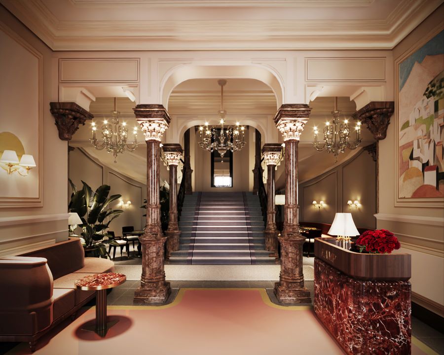 Kunnostuksessa siirretään pääsisäänkäynti takaisin alkuperäiselle paikalleen Esplanadille. Kuva: Strawberry