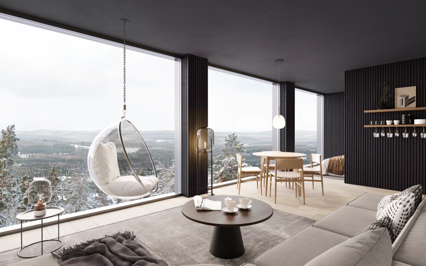 Maisemasviitti Hirvestä avautuu vuoren paras näköala joko ympäröivään maisemaan.