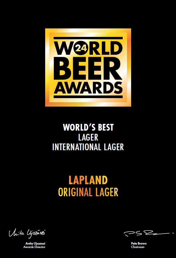 Elokuussa 2024 panimon lippulaivatuote, Lapland Original Lager, voitti maailman parhaan kansainvälisen lagerin palkinnon World Beer Awards -kilpailussa. Kuva Tornion Panimo